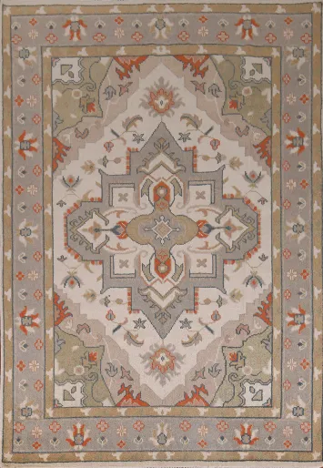 Geometric Oushak Indian Area Rug 8x10