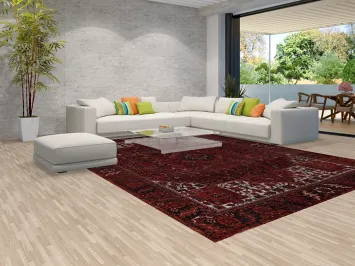 Handmade Red Heriz Persian Area Rug 10x13