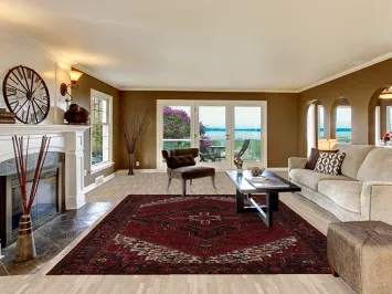 Geometric Heriz Persian Area Rug 8x11