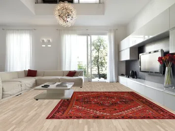 Vintage Geometric Heriz Persian Area Rug 10x13