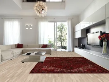 Red Geometric Heriz Persian Area Rug 10x13