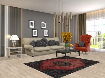 Tribal Wool Geometric Shiraz Persian Rug 4x6