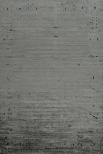 Elegant Minimalist Gabbeh Area Rug 9x12 with Subtle Color Accents Decor