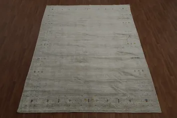 Sophisticated Gabbeh Large Area Rug 9x12 with Sleek Minimal Design