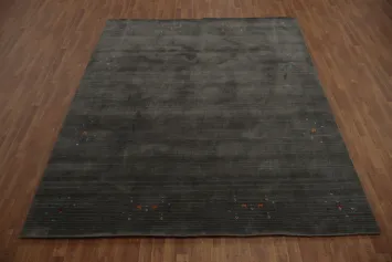 Gray Matte Gabbeh Area Rug 8x10 for a Chic and Contemporary Space