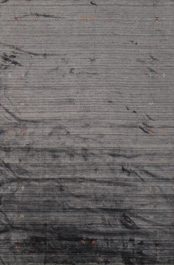 Chic Gabbeh Area Rug 8x10 Enhanced with Discreet Multicolored Motifs