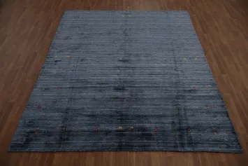 Luxurious Blue Gabbeh Area Rug 8x10 for Modern Living Spaces