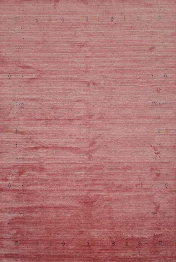 Luxurious Pink Gabbeh Area Rug 8x10 with Fine Details Decor