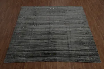 Sophisticated Gabbeh Area Rug 10x10 Tones Elevate Your Elegant Decor Style