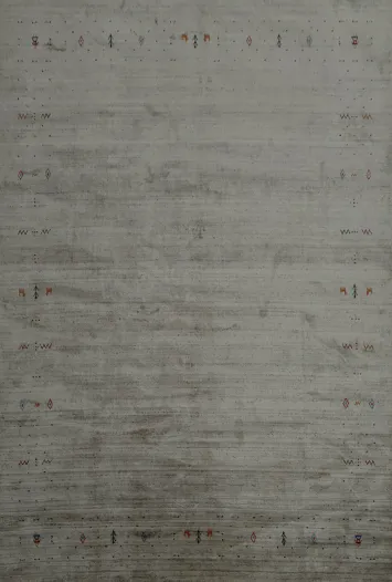 Simplicity Redefined Gabbeh Area Rug 8x10 with Intricate Border Patterns