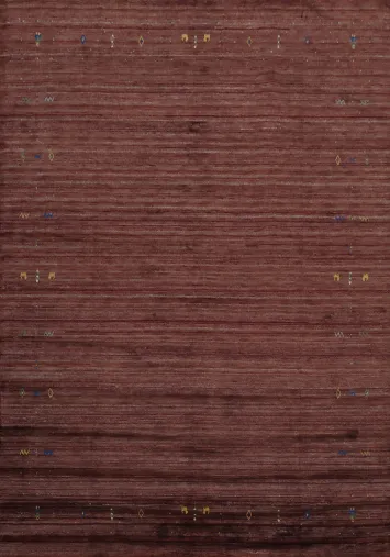 Textured Gabbeh Area Rug 8x10 with Subtle Patterns and Charms