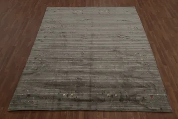 Refined Gabbeh Area Rug 8x10 with Intricate Details for your Home Decor