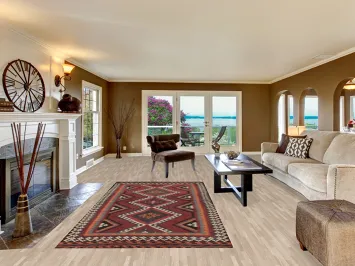 Vegetable Dye Kilim Qashqai Persian Area Rug 5x9