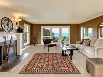 Vegetable Dye Kilim Qashqai Persian Area Rug 6x10