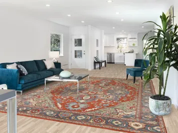 Geometric Heriz Serapi Indian Area Rug 9x12