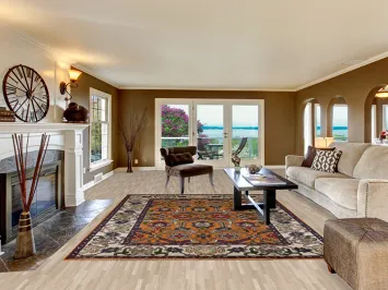 Orange Wool Heriz Serapi Indian Area Rug 8x10