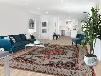 Geometric Viss Indian Area Rug 9x12