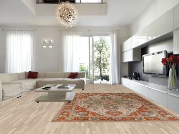 Geometric Heriz Serapi Indian Large Rug 10x14