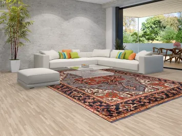 Geometric Heriz Serapi Indian Area Rug 10x13