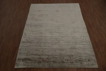 Sophisticated Neutral Tones Gabbeh Area Rug 9x12 for Classic Homes