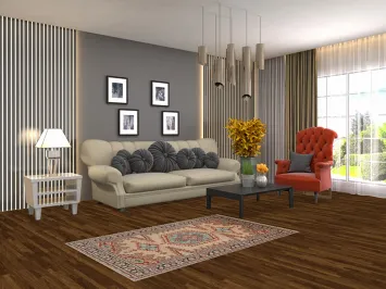 Geometric Viss Indian Rug 3x5