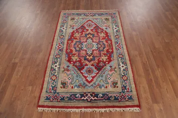 Geometric Heriz Serapi Indian Rug 3x5