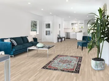 Light Blue Wool Heriz Serapi Indian Rug 3x5