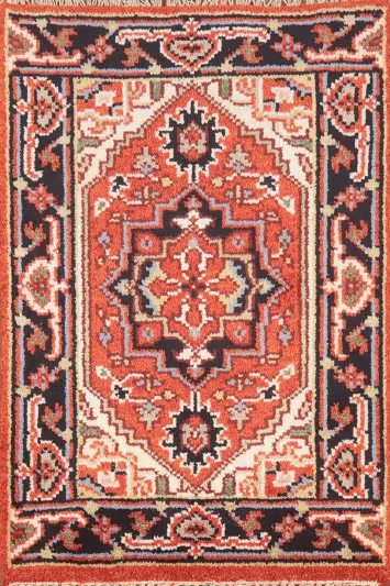 Geometric Heriz Serapi Indian Rug 2x3