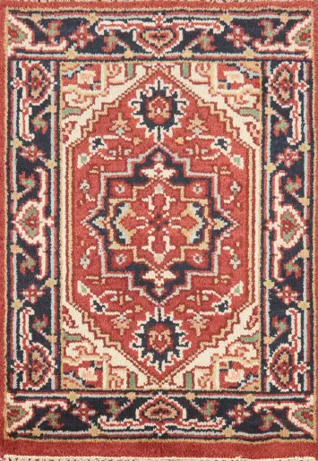 Geometric Heriz Serapi Indian Rug 2x3