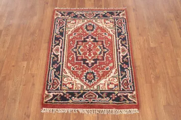 Geometric Heriz Serapi Indian Rug 2x3
