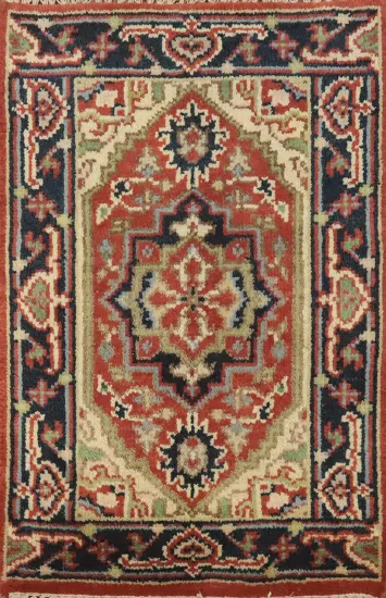 Geometric Heriz Serapi Indian Rug 2x3