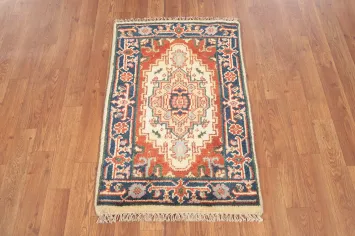 Geometric Heriz Serapi Indian Rug 2x3