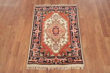 Geometric Heriz Serapi Indian Rug 2x3