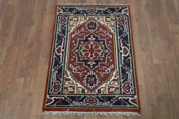 Geometric Heriz Serapi Indian Rug 2x3