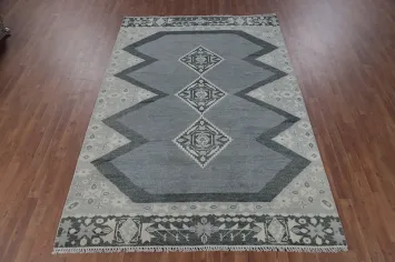 Geometric Oushak Indian Area Rug 6x9