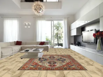 Geometric Heriz Serapi Indian Area Rug 9x12