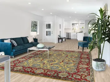 Handmade Wool Yellow Heriz Serapi Indian Area Rug 8x10