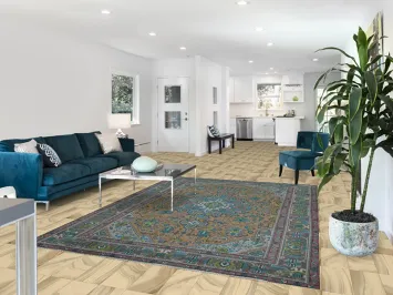 Traditional Wool Tabriz Persian Area Rug 7x9