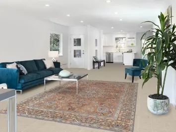 Vintage Wool Tabriz Persian Area Rug 7x10