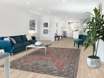 Geometric Wool Tabriz Persian Area Rug 6x10