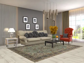 Traditional Wool Tabriz Persian Area Rug 6x9