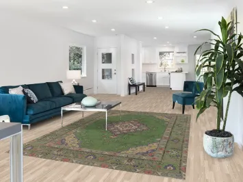 Traditional Green Tabriz Persian Area Rug 6x9