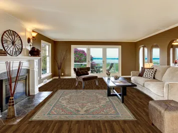 Vintage Floral Wool Tabriz Persian Area Rug 6x10