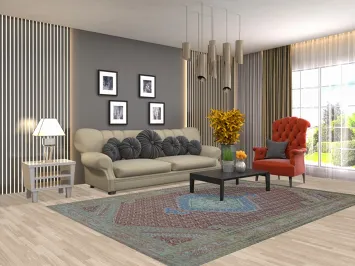 Traditional Wool Tabriz Persian Area Rug 6x9