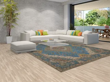 Traditional Blue Tabriz Persian Area Rug 10x12