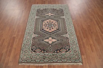 Brown Geometric Viss Indian Foyer Rug 4x6