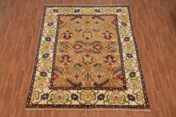 Handmade Wool Floral Oushak Indian Area Rug 8x10