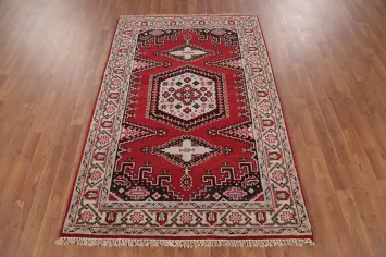 Geometric Wool Viss Indian Foyer Rug 4x6