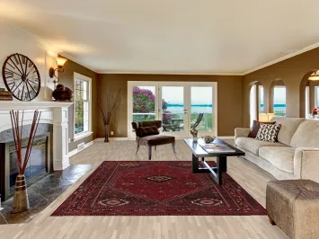 Red Tribal Wool Qashqai Persian Area Rug 7x10