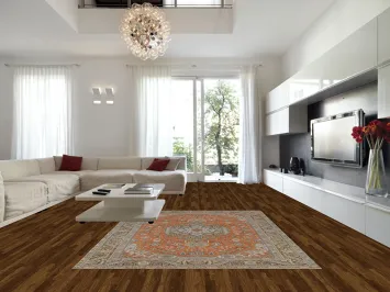 Wool Orange Tabriz Persian Area Rug 8x11